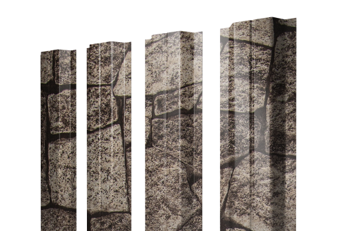 Штакетник П-образный A с прямым резом 0,45 Print Elite King Stone TwinColor