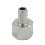 OPT-74012HF Штуцер пневматический ёлочка с обжимным кольцом, внутренняя резьба 1/4", 12 мм