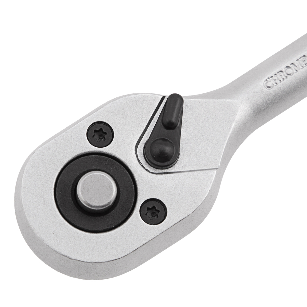 Ключ-трещотка 1/4", CrV, 72 зуба, с быстрым сбросом, матовый хром Stels