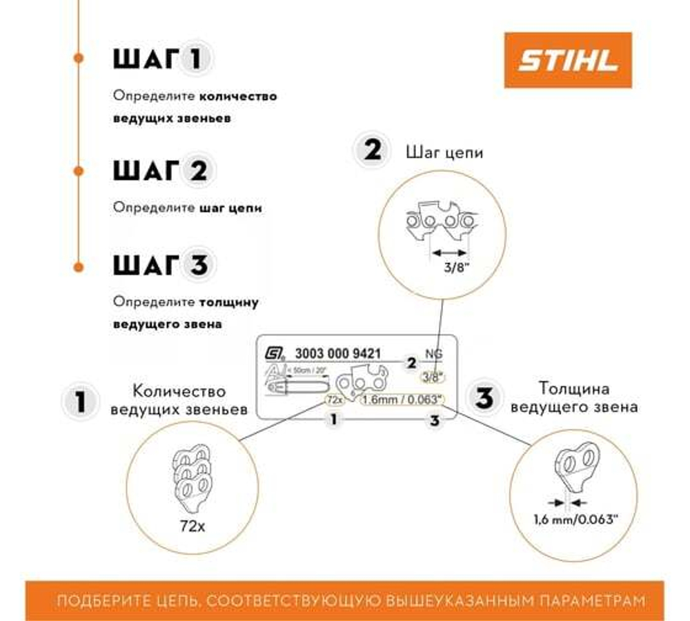 Цепь Pro Rapid Super (23 RS Pro) 53 звена Stihl 3690-006-0053