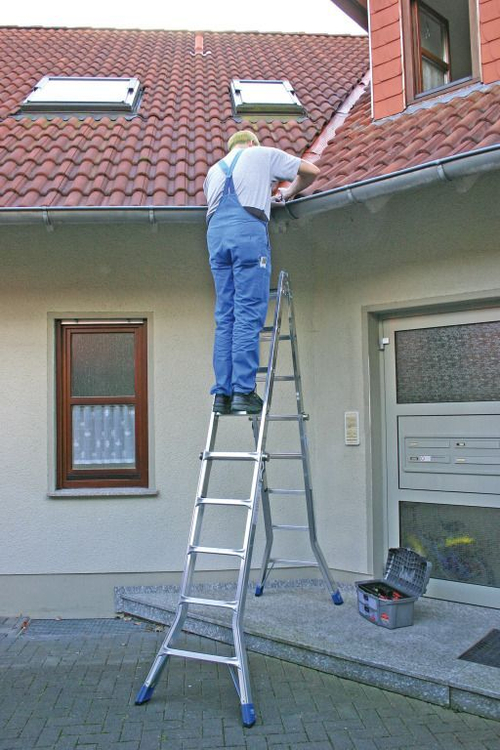 STABILO Шарнирная телескопическая стремянка, 4 х 5 перекладин