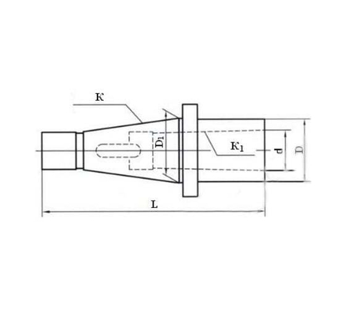 Втулка переходная с 7:24-50 DIN2080 на КМ3 GRIFF b115012