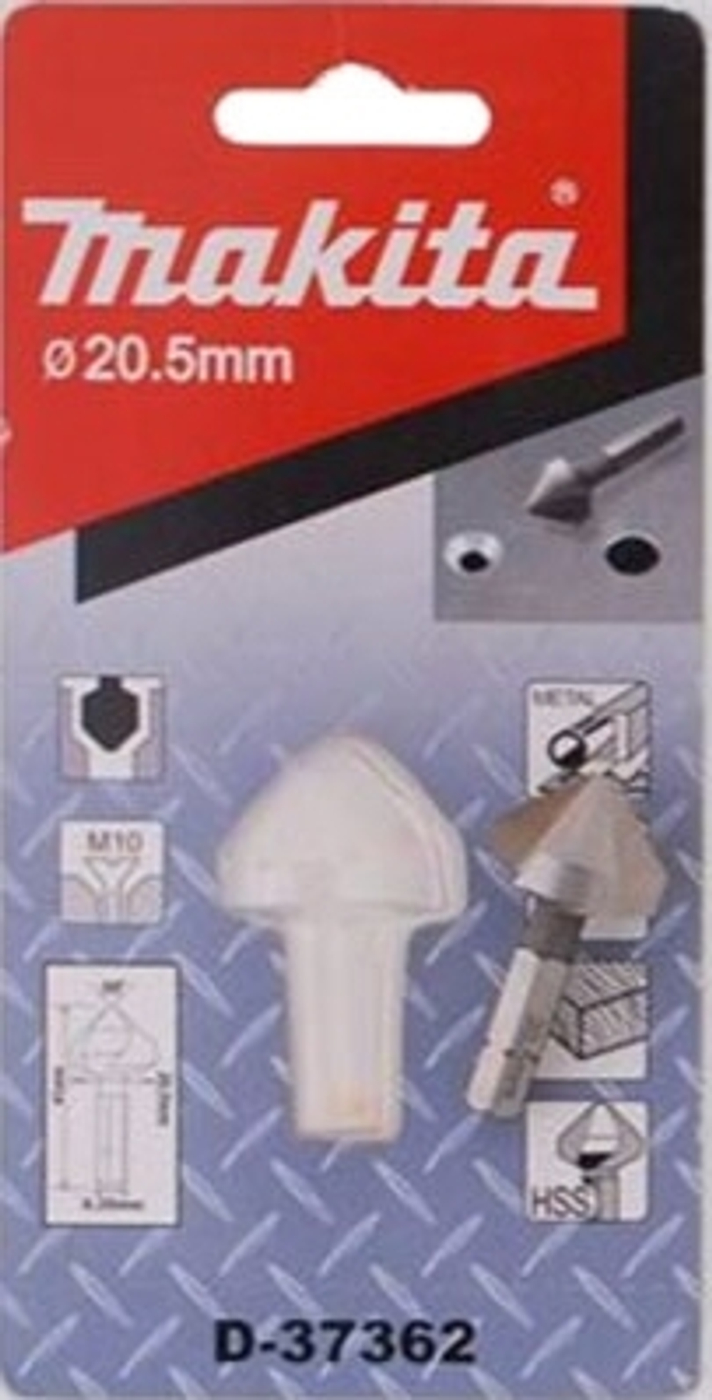 Зенковка HSS, 20.5х41 мм, 3T, 90G, 1/4, C-form Makita D-37362
