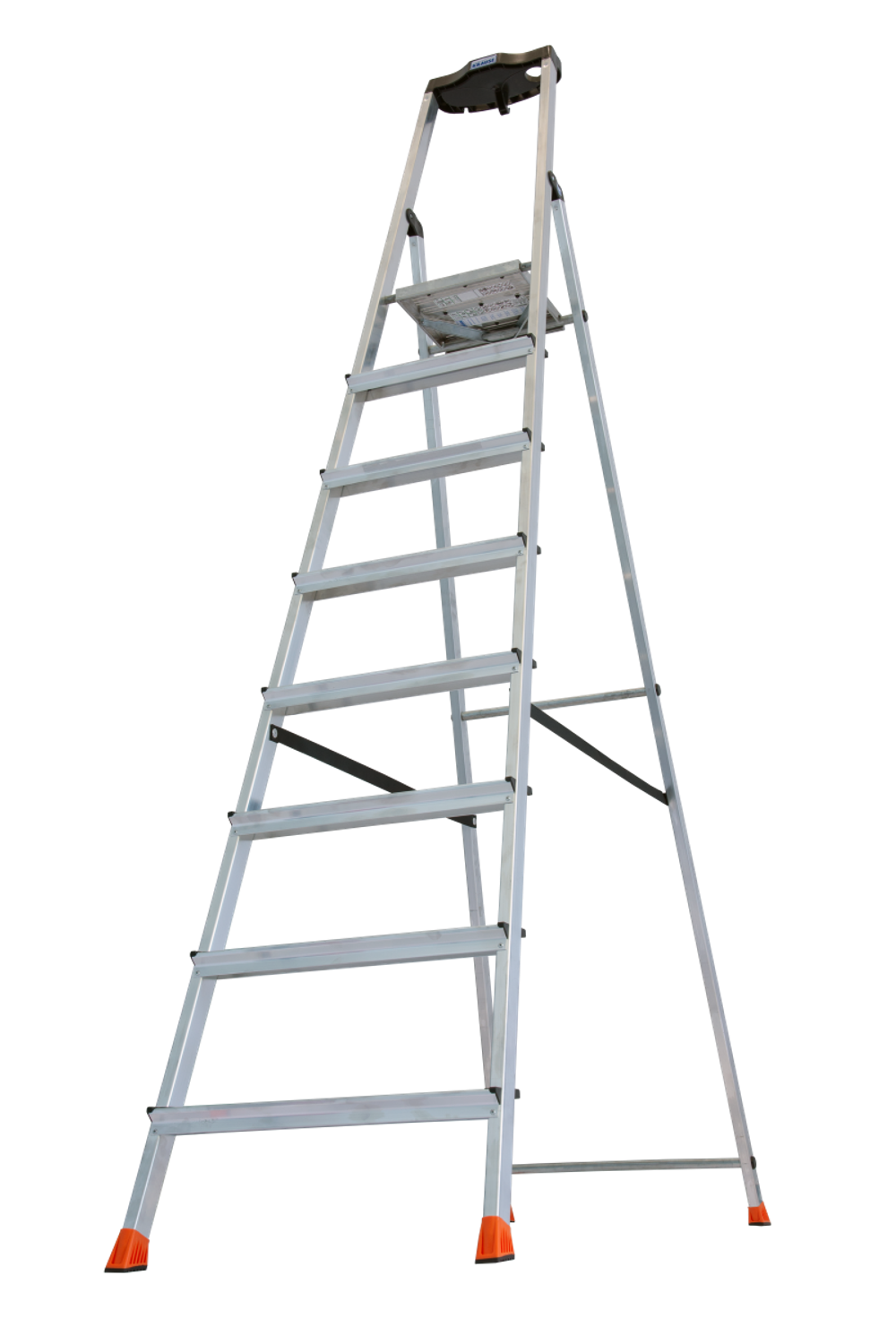 SAFETY Стремянка с большой полкой, 8 ступеньки, раб. высота 3,71 м.