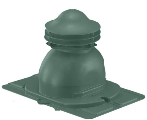 Универсальный выход вентиляции с универсальным проходным элементом 460\334\445 зеленый мох RAL 6005
