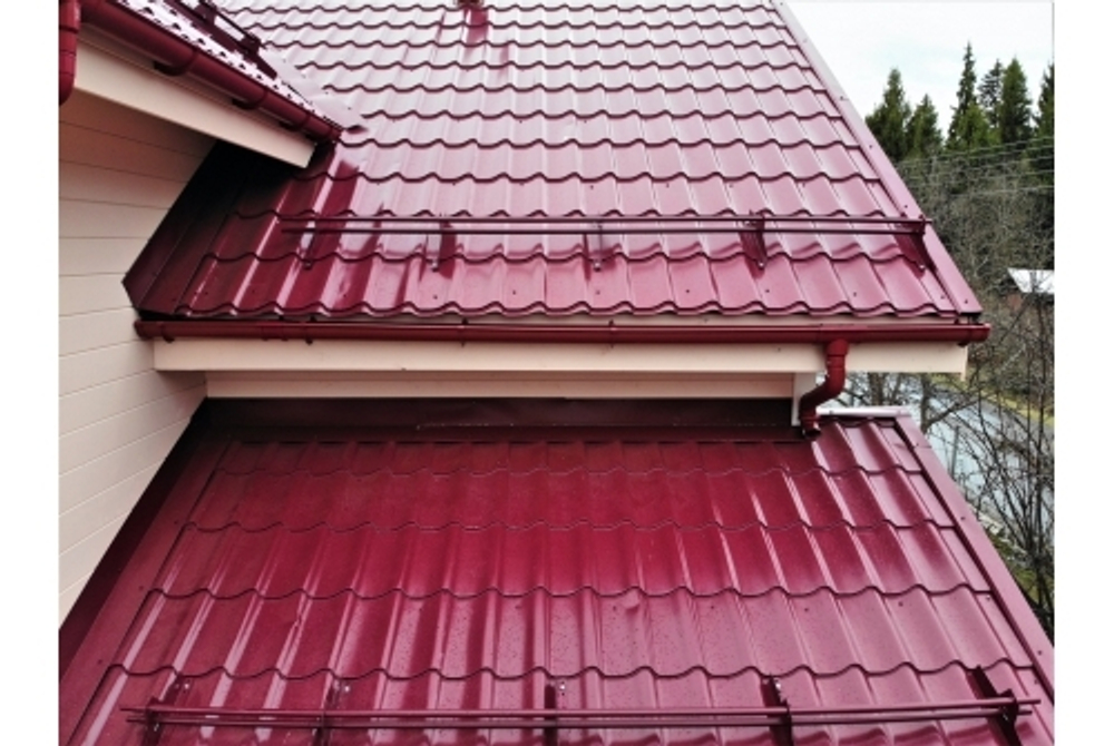 Металлочерепица классик 0,5 Satin RAL 3005 красное вино