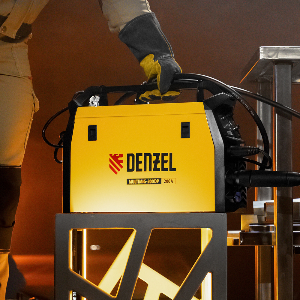 Аппарат инвертор. полуавтомат. сварки MultiMIG-200DP Synergy Double Pulse, 200 А, ПВ 80% Denzel