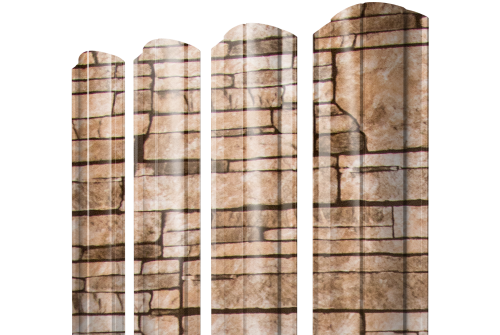 Штакетник Круглый фигурный 0,45 Print Elite Sand Stone TwinColor