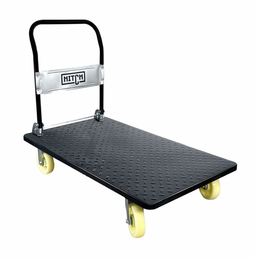 Тележка ручная платформенная металлическая HITCH 600кг 650*1100 колеса нейлоновые 150мм