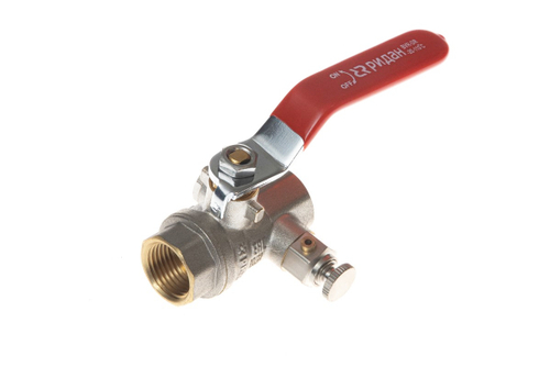 Ридан BVR-DR 065B8316R — Кран шаровой PN40 DN15 с внутренней резьбой; Т от -20 ℃ ...+110 ℃; материал корпуса латунь CW602N