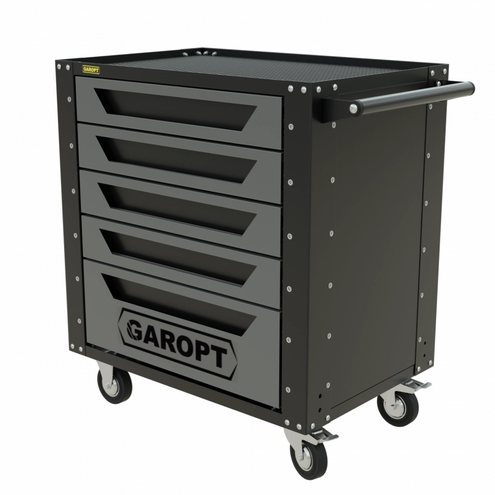 Gt5.grey Тележка инструментальная Garopt 5 ящиков СЕРАЯ, Серия "Low-cost"