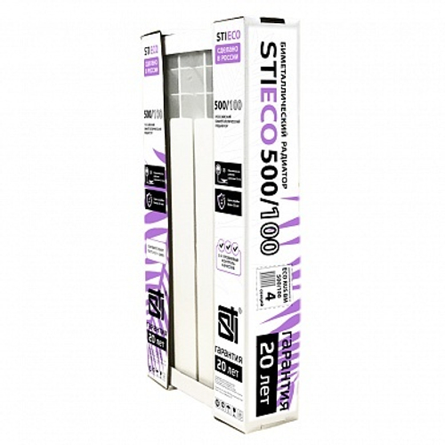 Биметаллический радиатор STI ECO RUS BM 500/100 4 сек.