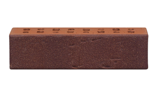 Клинкер фасадный ЛСР 0,71 НФ темно-красный с бордовым песком "Порту" винтаж