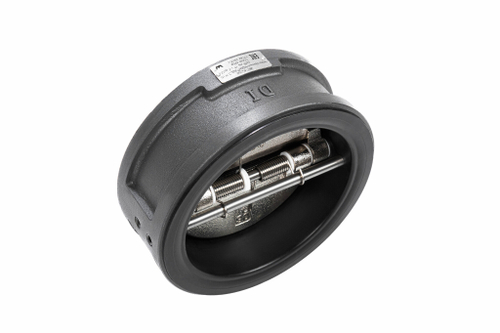 Ридан Затвор обратный 082X4047R — ЗОД PN16, DN500, межфланцевый, двустворчатый, корпус — чугун GGG40 c EPDM покрытием