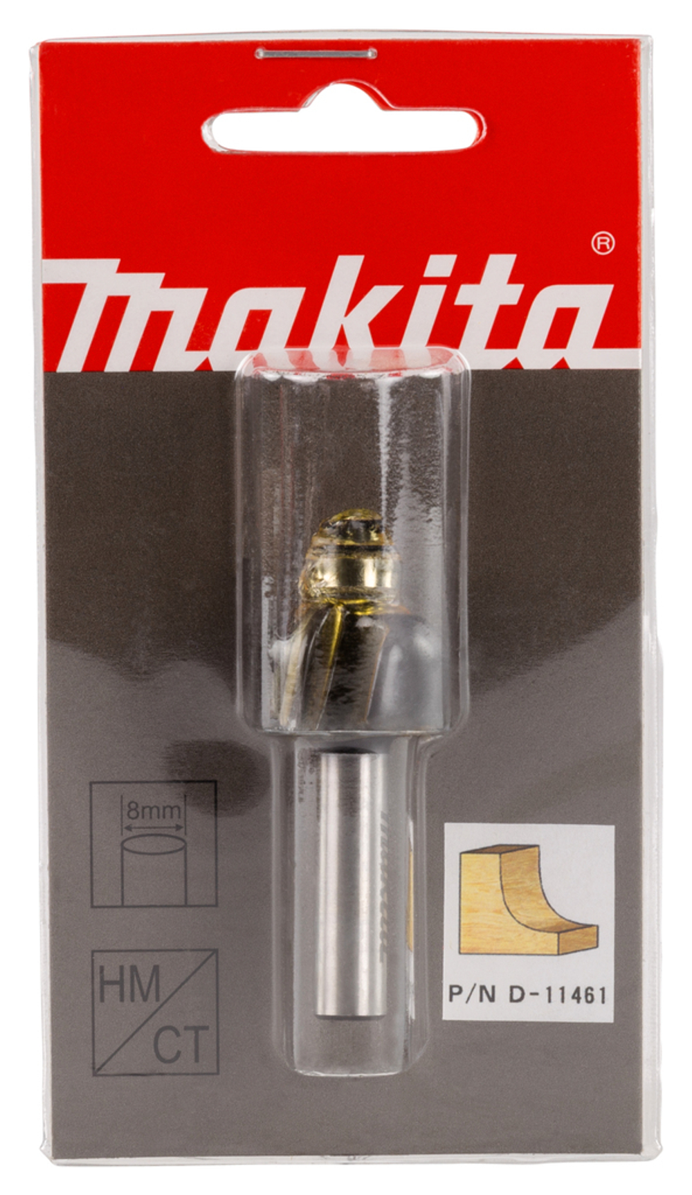 Фреза кромочная галтельная 6.35R, 22.23х12.7, S8, 2T Makita D-11461