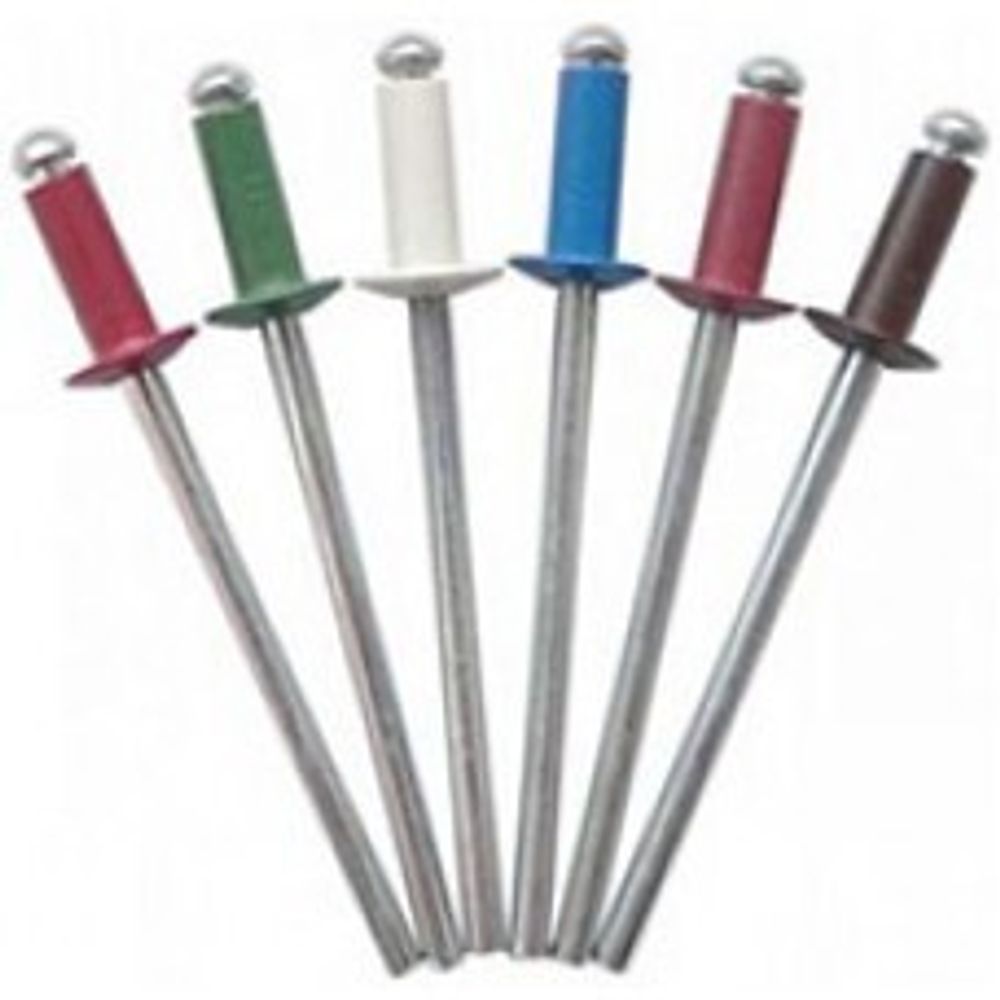 Заклепки вытяжные крашенные алюминий/сталь ZK 4.0х10 RAL 6005