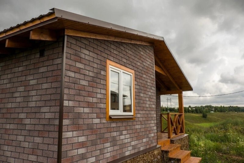 Фасадная плитка ТехноНиколь Hauberk Кирпич Мраморный, 2 м2/упак