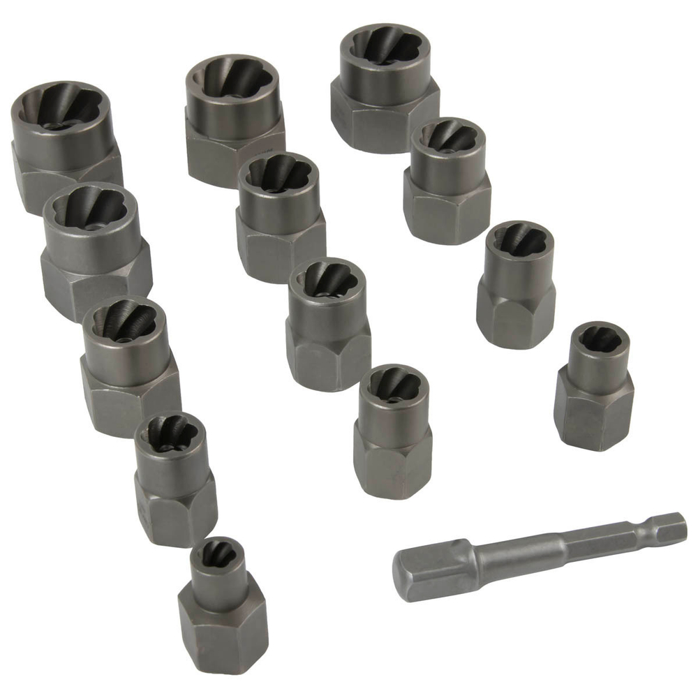 WDK-65482 Набор экстракторов для болтов и гаек с адаптером, 8-19 мм