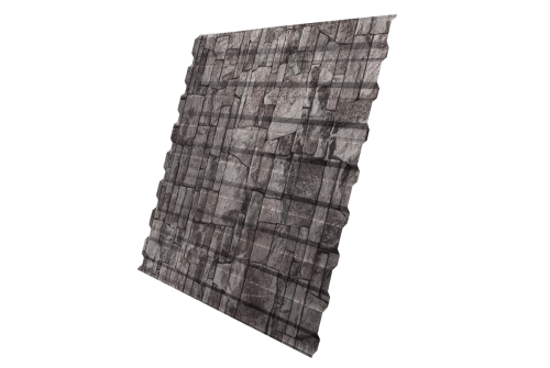 Профнастил C20A 0,45 Print Elite с пленкой Fine Stone TwinColor