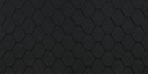 Гибкая черепица Eurasia, Шестигранник, Черный