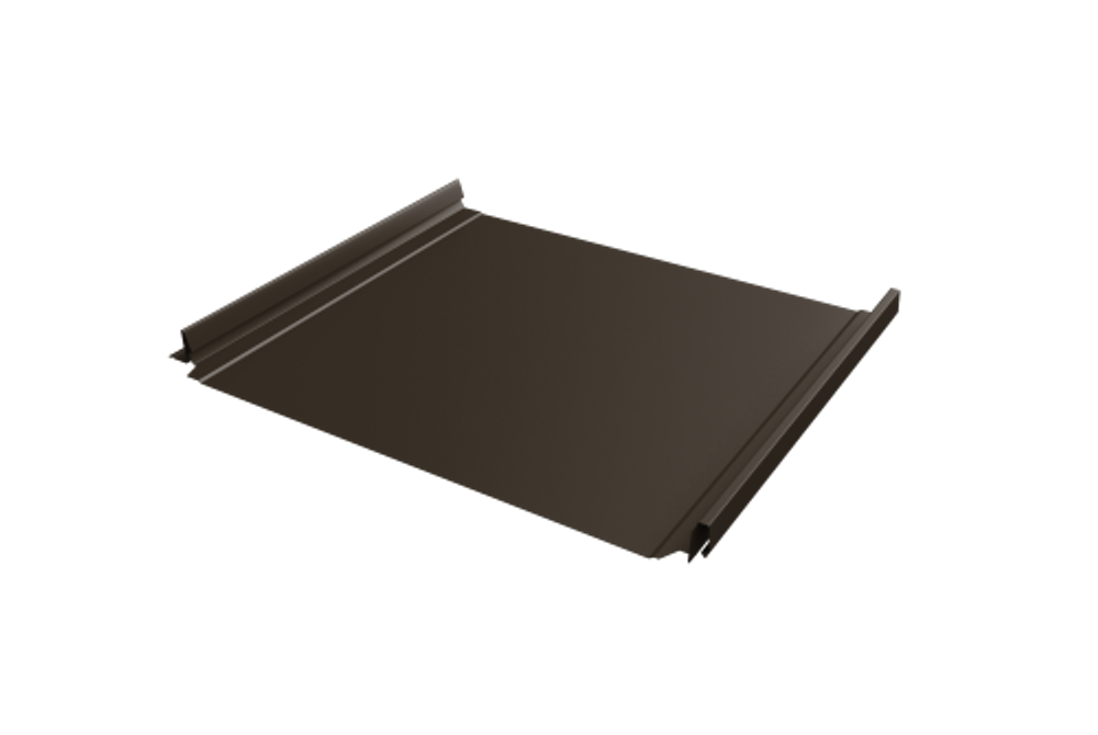 Кликфальц Pro Grand Line 0,5 GreenCoat Pural BT с пленкой на замках RR 32 темно-коричневый (RAL 8019 серо-коричневый)