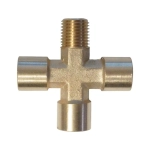 WDK-23FMB Фитинг X - образный, резъба 1/4" PT, F-F-F-M (внутренний/внешний), латунь