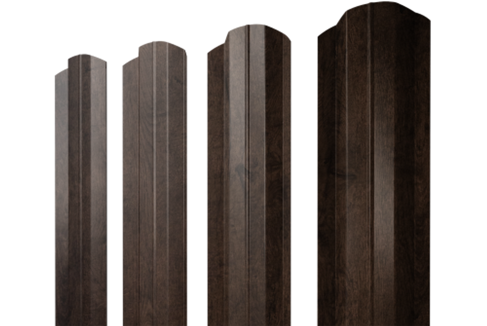 Штакетник М-образный B фигурный 0,45 Print Elite Antique Wood TwinColor