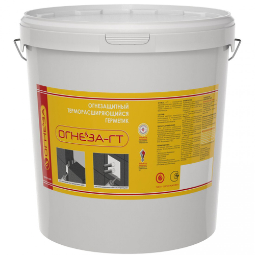 Герметик акриловый огнезащитный терморасширяющийся Огнеза ГТ серый 20 кг, шт