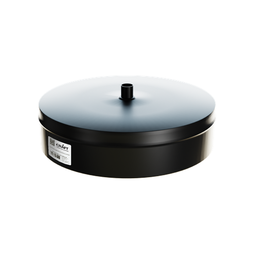 Заглушка Craft П внутренняя с конденсатоотводом д/сэнд. нержавеющая (316/0,5/эмаль) ф250 черная