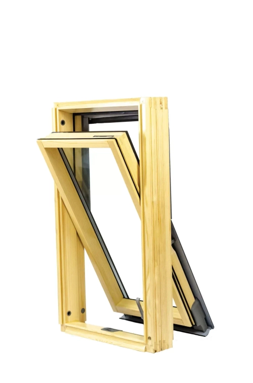 Деревянное мансардное окно с однокамерным стеклопакетом FTP (СH)