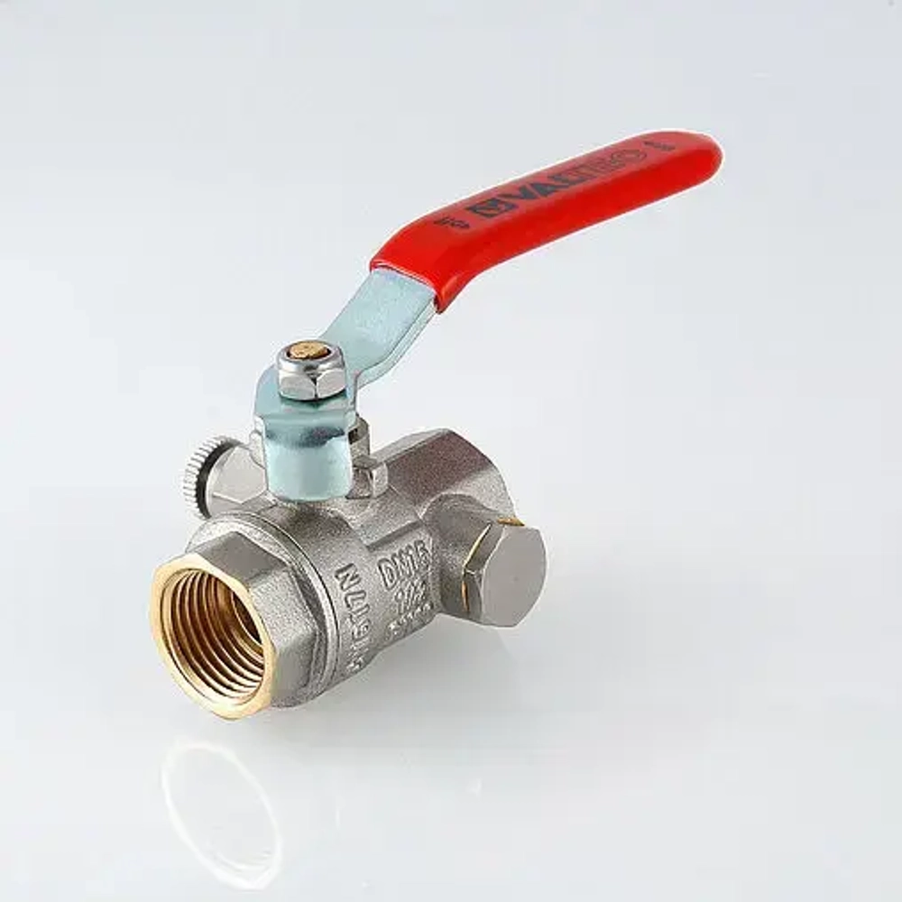 Кран шаровый с дренажем и воздухоотводчиком ½"в x ½"в Valtec Base VT.245.N.04