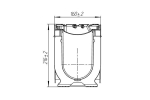 Лоток водоотводный PolyMax Drive DN100 h216 пластиковый с решеткой щелевой чугунной ВЧ кл.Е (комплект)
