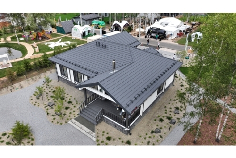 Металлочерепица классик 0,5 Satin Matt TX RAL 7024 мокрый асфальт