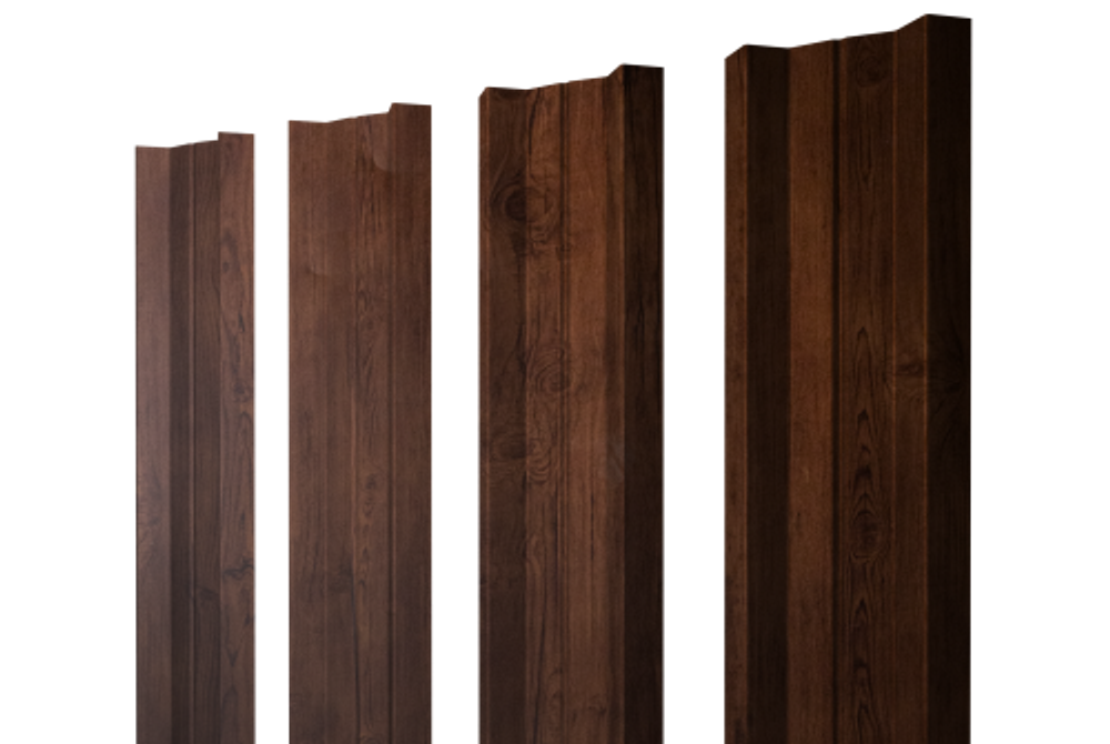 Штакетник М-образный А с прямым резом 0,45 Print Premium Cherry Wood Fresh TwinColor