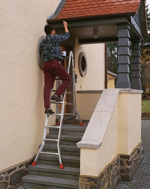 TELEMATIC Шарнирная телескопическая стремянка, 4 х 4 перекладины