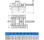 Станочные тиски для сверлильных станков 150мм GRIFF Q19A b241504