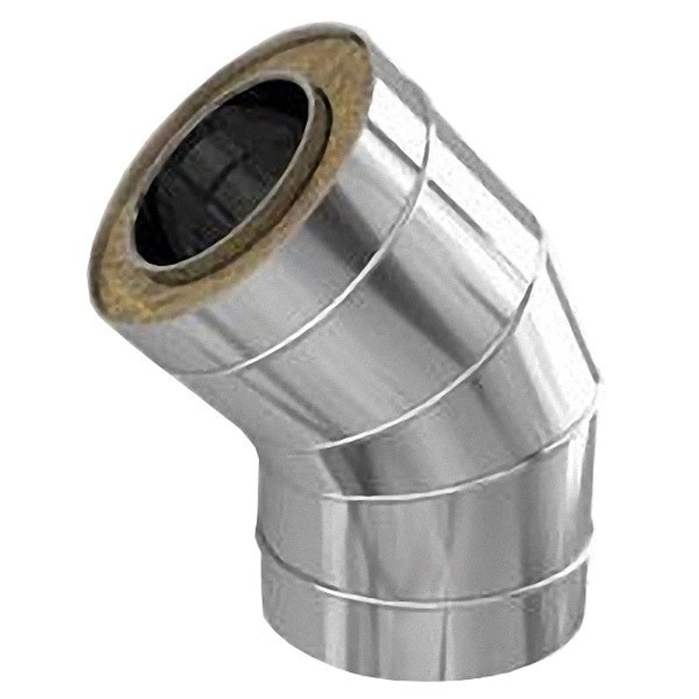 Колено Craft утепленное угол 135° нержавеющее (316/0,8/304/0,5мм) ф150/250 по воде