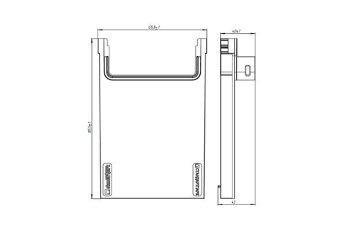 Переходник PolyMax пластиковый для лотков водоотводных пластиковых 8050-М/8080-М