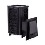 Печь для бани Сталь-Мастер HARD 30М Хохлома Панорама 2025 со стеклом закр каменка дровяная