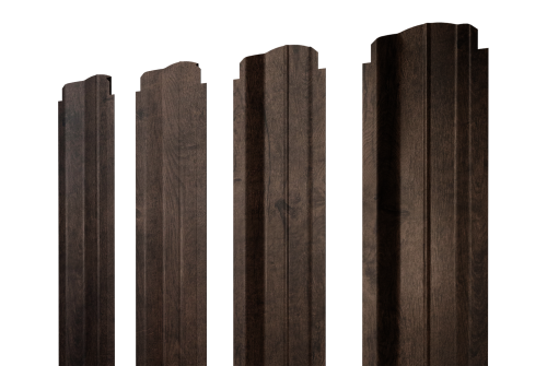 Штакетник П-образный B фигурный 0,45 Print Elite Antique Wood TwinColor
