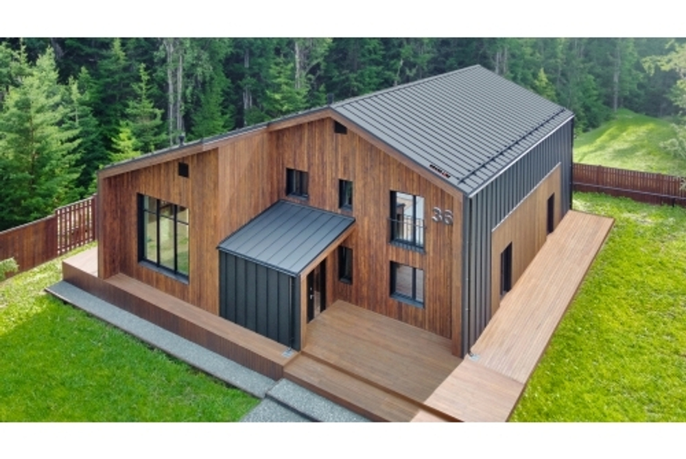 Кликфальц Pro Grand Line 0,5 Satin Matt с пленкой на замках RAL 7024 мокрый асфальт