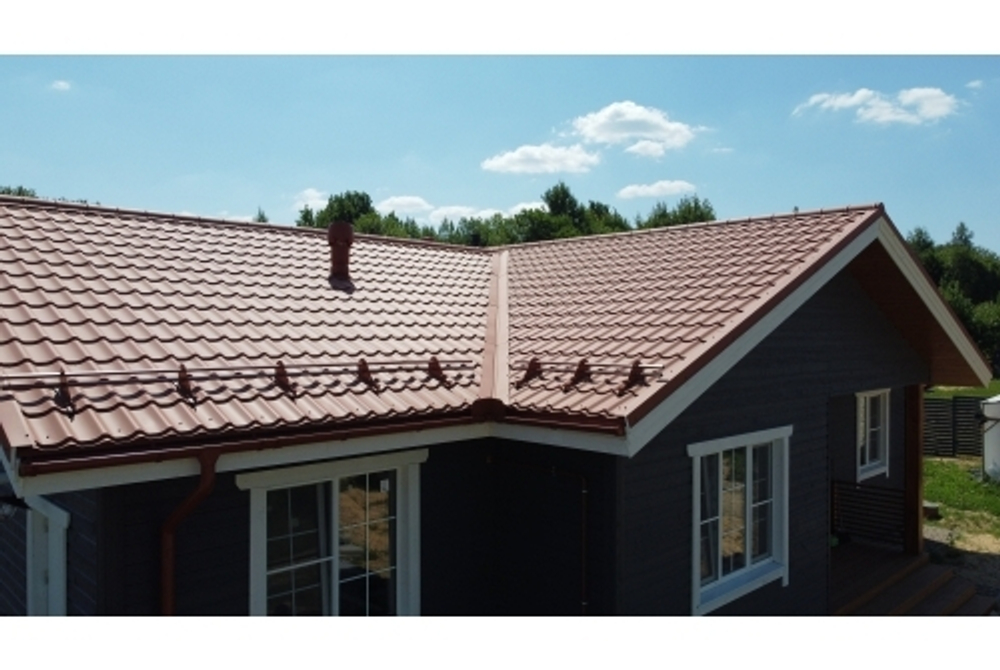 Металлочерепица классик 0,5 Satin Matt RAL 8004 терракота