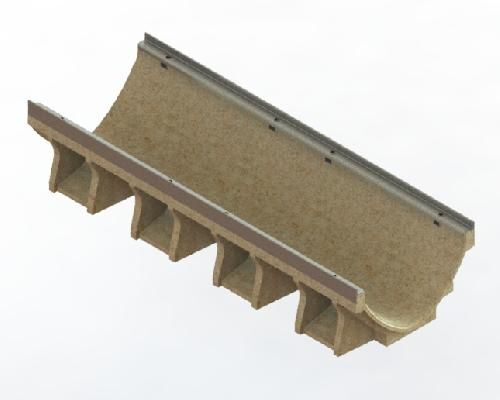 Лоток водоотводный CompoMax Drive DN300 H210-H510 V-образный с уклоном C250