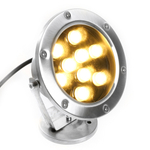 Светодиодный прожектор подводный Feron LL-824, 9W, AC24V, низковольтный, 2700K, металлик, 140*80*160mm, IP68 48457