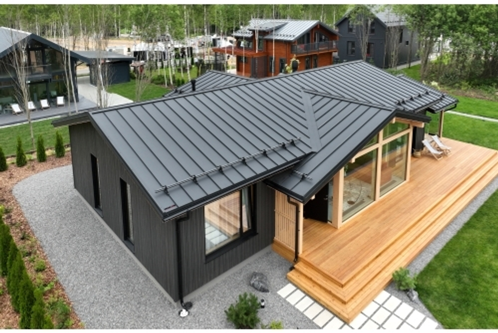Кликфальц Pro Grand Line 0,5 Rooftop Бархат с пленкой на замках RAL 9005 черный