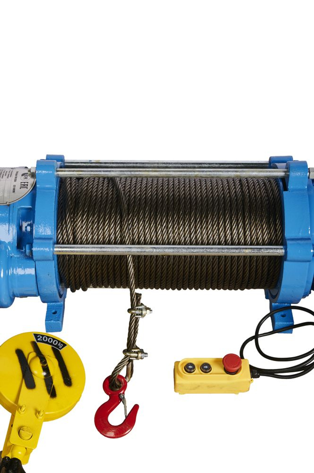 Лебедка электрическая 1000/2000кг 100/50м с канатом 380В TOR KCD