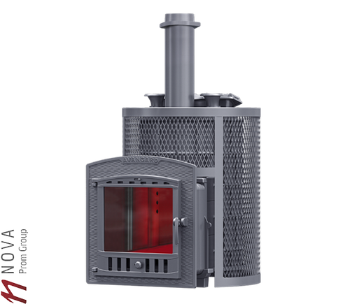 Печь для бани GFS Авангард Ураган 30П2С ЗК круглая чугунная