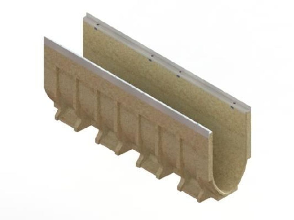 Лоток водоотводный CompoMax Drive полимербетонный V-образный DN200 H360 кл.D,E 75671V/10-10