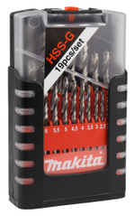 Набор свёрл по металлу 1-10 мм, M-force, HSS-G, 19 шт Makita D-29941