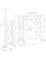 Стеллаж складной ГЕЛЕОС Атлант-3, белый